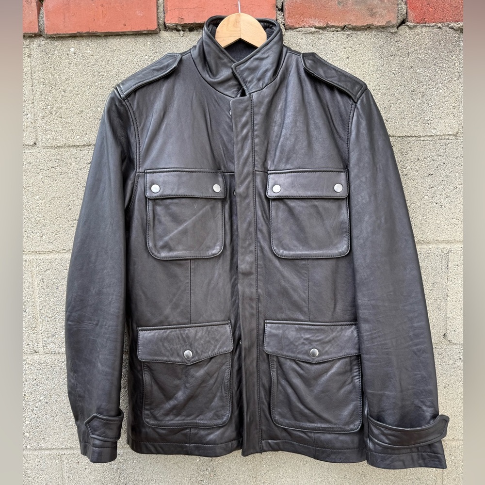 Perry Ellis lamb leather jacket